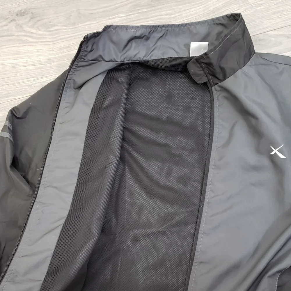 Maxed Men's Lightweight Windbreaker Jacket Grey/Black Size Medium - Picture 6 of 8